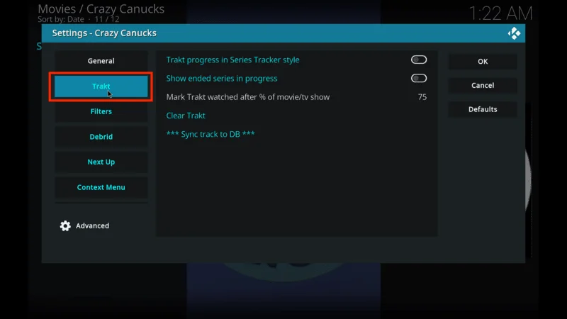 Kodi Sports Crazy Canucks